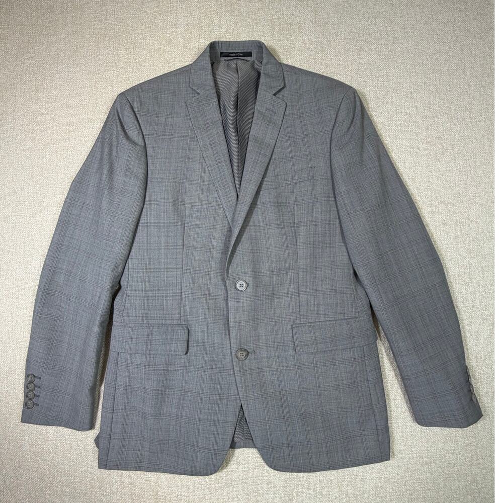 Bar III Men 38S Gray Slim Fit Wool Blend 2 Button Blazer Dress Jacket Modern